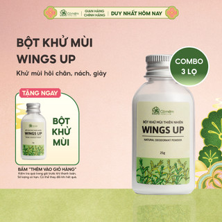   MUA 3 TẶNG 1  Combo 3 Bột Khử Mùi Wings Up Khử Mùi Hôi Chân Hôi Nách Giày Cỏ Mềm 25g 