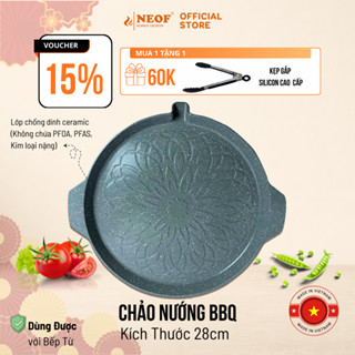  Chảo Nướng BBQ Đa năng Chống Dính NEOF Cao Cấp Chảo Nướng BBQ Đáy Từ 28Cm 