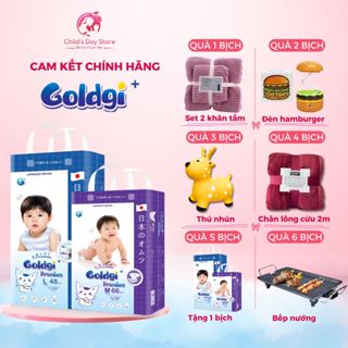   QUÀ TO  Goldgi+ Premium Cao Cấp Chính Hãng Siêu Thấm Hút Dành Cho Bé Đủ Size Từ NB cho đến XXL.Tặng xe lắc 