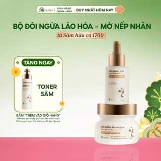   MUA 2 TẶNG 1  Bộ Đôi Serum Kem Dưỡng Cấp Ẩm Ngừa Lão Hoá Sâm 1700 Làm Mờ Đốm Nâu Nếp Nhăn Da Cỏ Mềm 