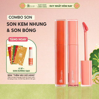  Combo Son Kem Nhung Và Son Bóng Lì Bền Màu Căng Mọng Không Silicone Cỏ Mềm 
