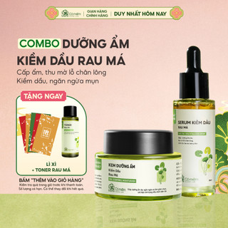  Combo Dưỡng Ẩm Kiềm Dầu Serum Kem Dưỡng Rau Má Cỏ Mềm 80g 