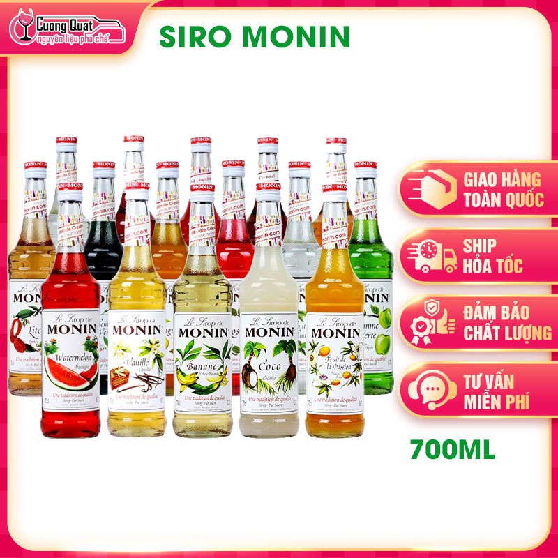 Sirô Monin Đầy Đủ Mùi chai 700ml