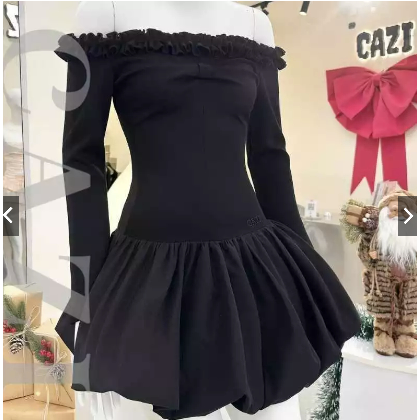 [Cazi.brand] PASS Cazi Christy Dress - Váy trễ vai bèo ngực chân bồng - size S - Thanh lí đầm