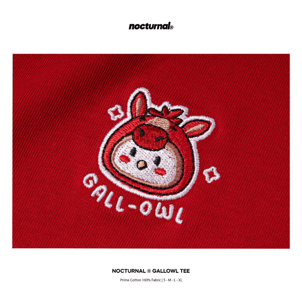 Áo Thun Thêu Form Semi-Oversized NOCTURNAL Gallowl Tee Prime Cotton 100% Nam Nữ Unisex Localbrand | BigBuy360 - bigbuy360.vn