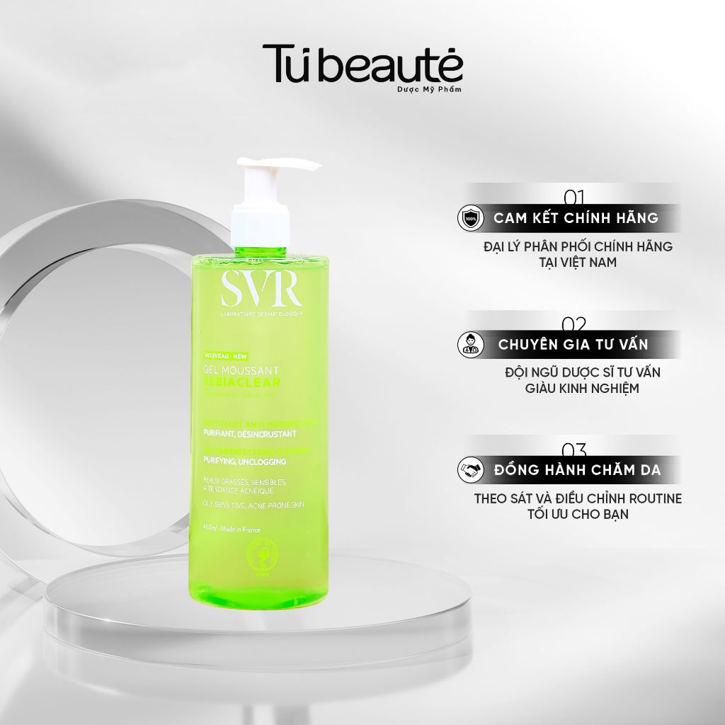Sữa Rửa Mặt SVR Sebiaclear Gel Moussant