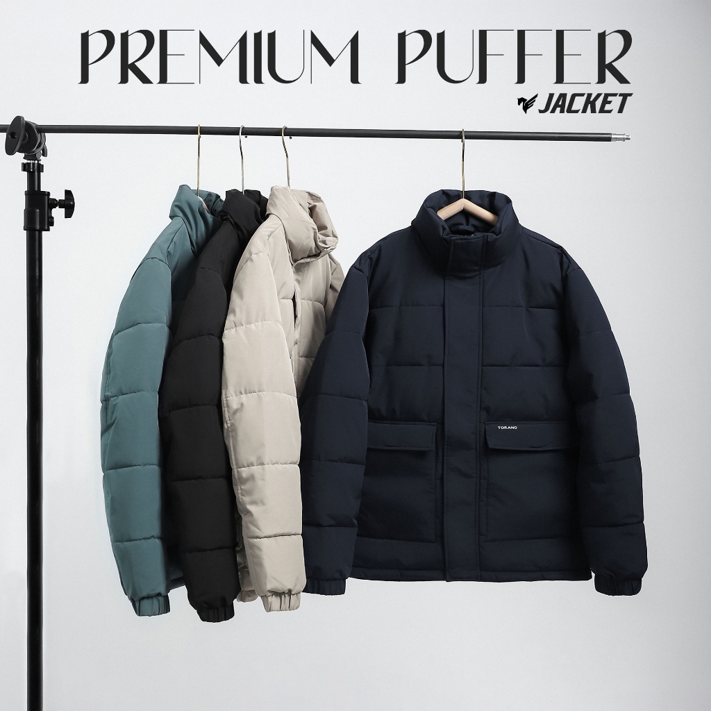 Áo khoác phao đại hàn PREMIUM PUFFER JACKET TORANO 3 lớp lót bông cổ cao, Giữ Ấm Cực Tốt, Giữ Nhiệt,