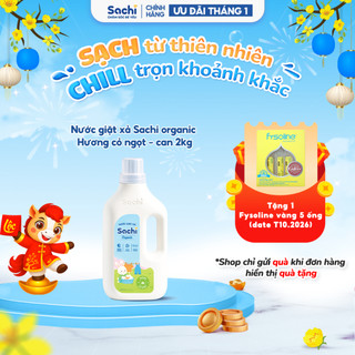  Nước Giặt Xả Cho Bé Sachi Organic Hương Cỏ Ngọt Làm Sạch Vết Bẩn Làm Mềm và Giữ Bền Màu Vải An Toàn Cho Trẻ Nhỏ 