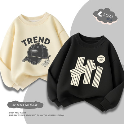 Áo nỉ cho bé trai nhiều mẫu phong cách - Áo sweater cho bé trai Loza Kids in031