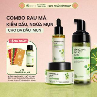  Bộ Chăm Sóc Da 3 Bước Sữa Rửa Mặt Serum Và Kem Dưỡng Ẩm Kiềm Dầu Rau Má Cỏ Mềm 