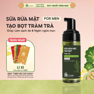  Sữa Rửa Mặt Tạo Bọt Tràm Trà Cho Nam Sạch Sâu Chuẩn Men Kiềm Dầu Giảm Mụn Cỏ Mềm 150ml 