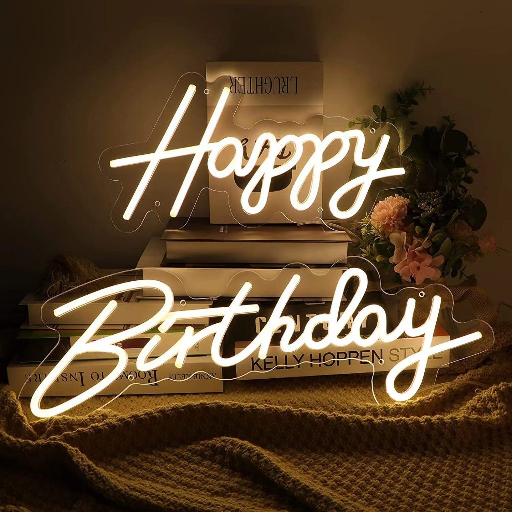 [Cổng USB] Đèn Led Neon Happy Birthday / Will You Marry Me - Đèn Decor Trang Trí Sinh Nhật, Cầu Hôn,