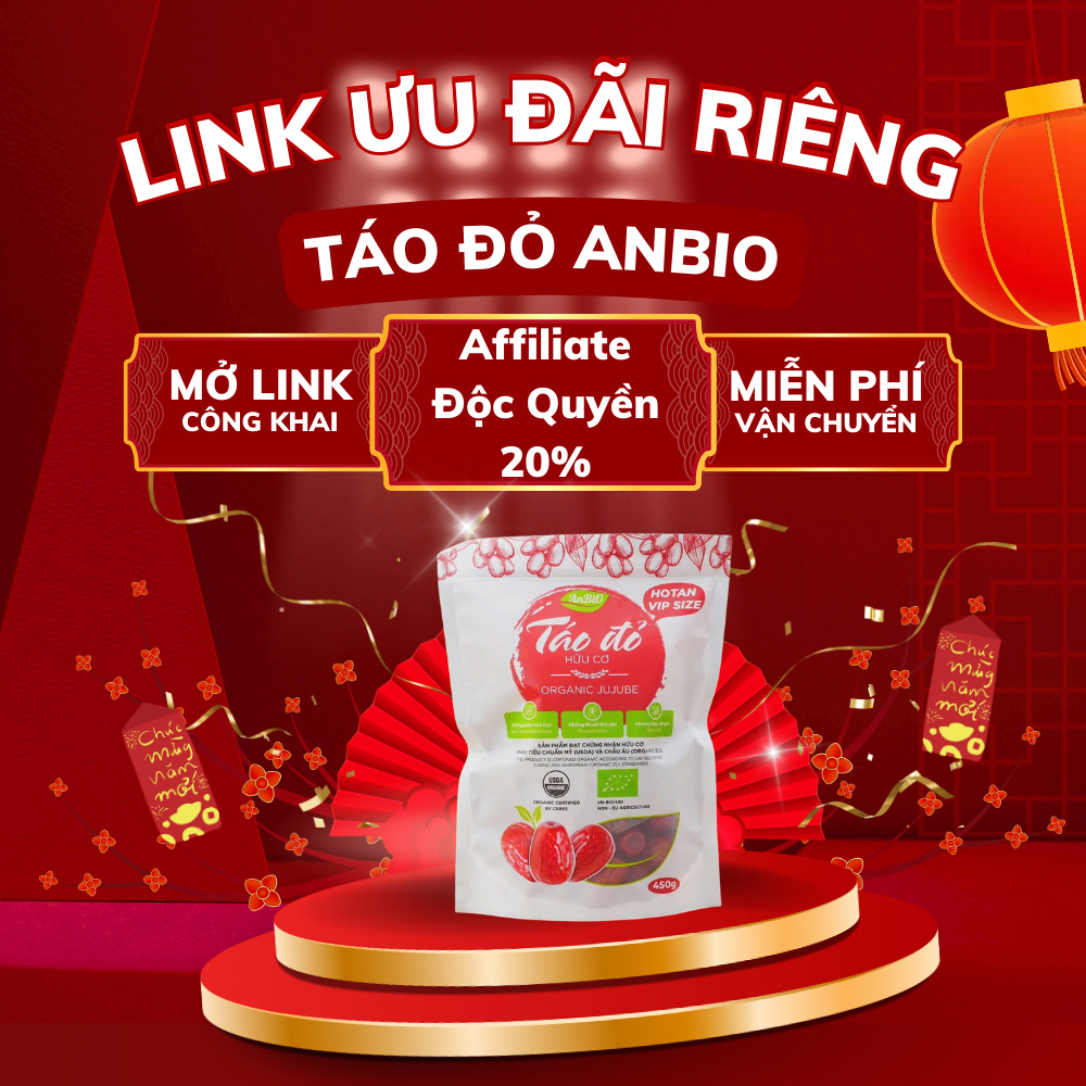 [Affiliate Độc Quyền 20%] Táo đỏ hữu cơ Anbio 450g
