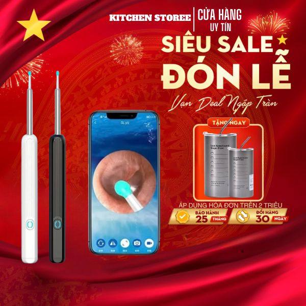 Dụng Cụ Lấy Ráy Tai Camera NE3 Pro Nội Soi Full HD, Pin Sạc, Tiện Lợi  - BH 12T- KCST