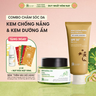  Combo Kem Chống Nắng Và Kem Dưỡng Ẩm Tơ Tằm Cấp Ẩm Phục Hồi Da Cỏ Mềm 