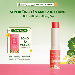  Son Dưỡng Môi Có Màu Gạo Hương Dâu Mềm Môi Chống Khô Nẻ Cỏ Mềm 3,5g 