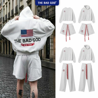   NEW ARRIVAL   Set Bộ Nam Nữ The Bad God New York Nỉ Nhung Áo Hoodie Chất Liệu Nỉ Nhung Họa Tiết Thêu Form Boxy 