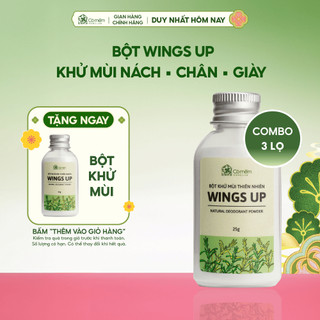   MUA 3 TẶNG 1  Combo 3 Bột Khử Mùi Wings Up Khử Mùi Hôi Chân Nách Giày Cỏ Mềm 25g 
