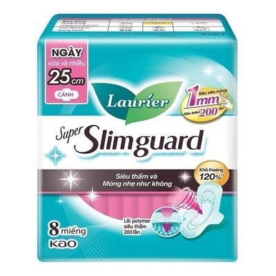 [Quà tặng không bán] Băng Vệ Sinh Laurier Siêu Mỏng 25cm Cơ bản