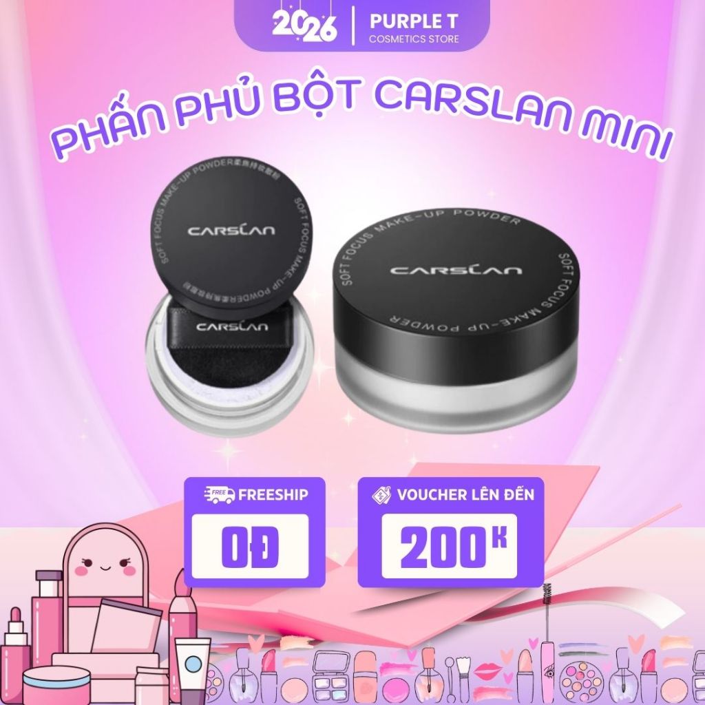 Phấn Phủ Carslan Mini, Kiềm Dầu, Chống Nước, Lâu Trôi,1g