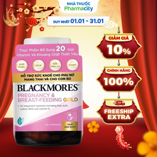  Viên uống cho bà bầu Blackmores Pregnancy And Breast Feeding Gold cung cấp vitamin và khoáng chất  60 viên  