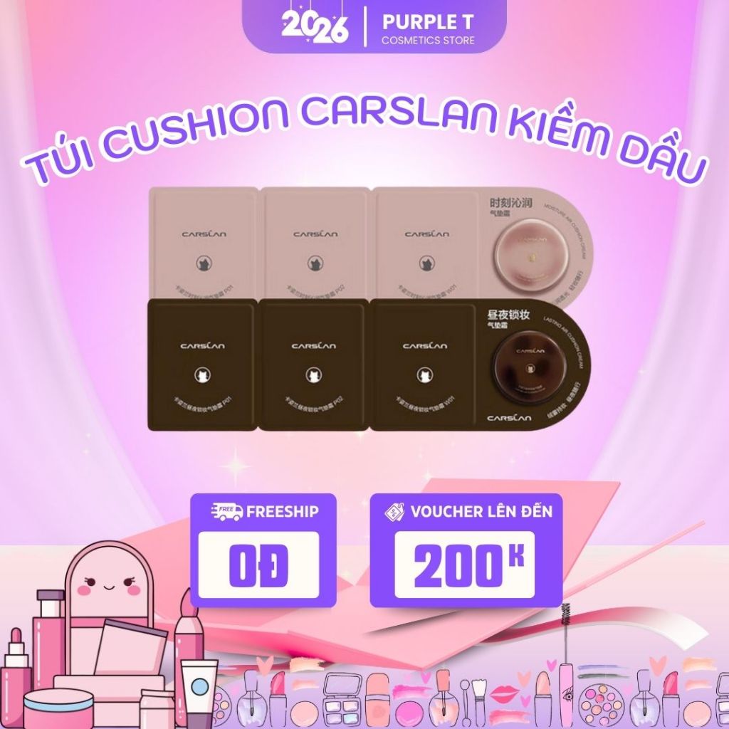 Phấn nước cushion CARSLAN kiềm dầu lâu trôi size mini dùng trang điểm mặt