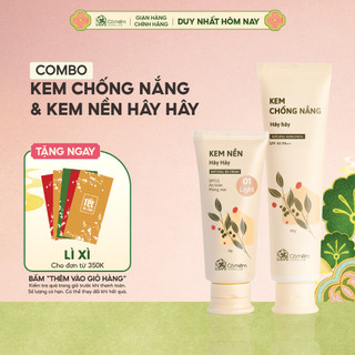  Bộ Combo Trang Điểm Tự Nhiên 2 Bước Gồm Kem Chống Nắng Và Kem Nền Hây Hây Cỏ Mềm 