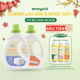  Combo Nước Lau Sàn Và Nước Giặt Sinh Học ENZYCO 2L Từ Bồ Hòn Và Dứa Đạt Chứng Nhận ECOCERT 