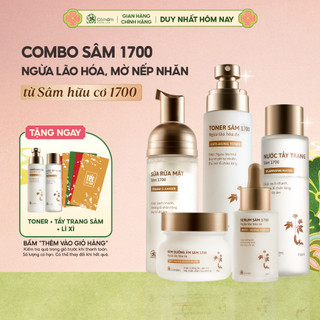  Combo Trọn Bộ Chăm Sóc Da Sâm 1700 Ngừa Lão Hoá Da Mờ Nếp Nhăn Đốm Nâu Cỏ Mềm 