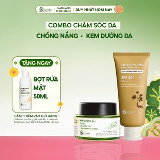  Combo Kem Chống Nắng & Kem Dưỡng Ẩm Tơ Tằm Cỏ Mềm 