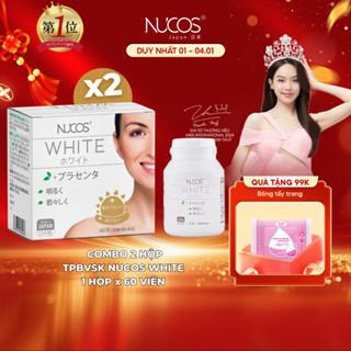   2 Hộp  TPBVSK Viên Uống Trắng Da Nucos White Hỗ Trợ Mờ Thâm Nám Sáng Da Chống Nắng  2Hộp x60 viên  