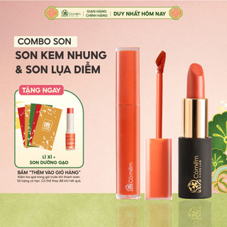  Combo Son Kem Nhung Và Son Môi Lụa Diễm Lì Mượt Dưỡng Môi Xinh Đẹp Cỏ Mềm 