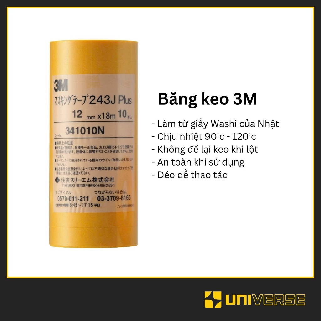 Băng keo giấy 3M masking tape 3M chuyên dụng Tape Mod cho bàn phím cơ