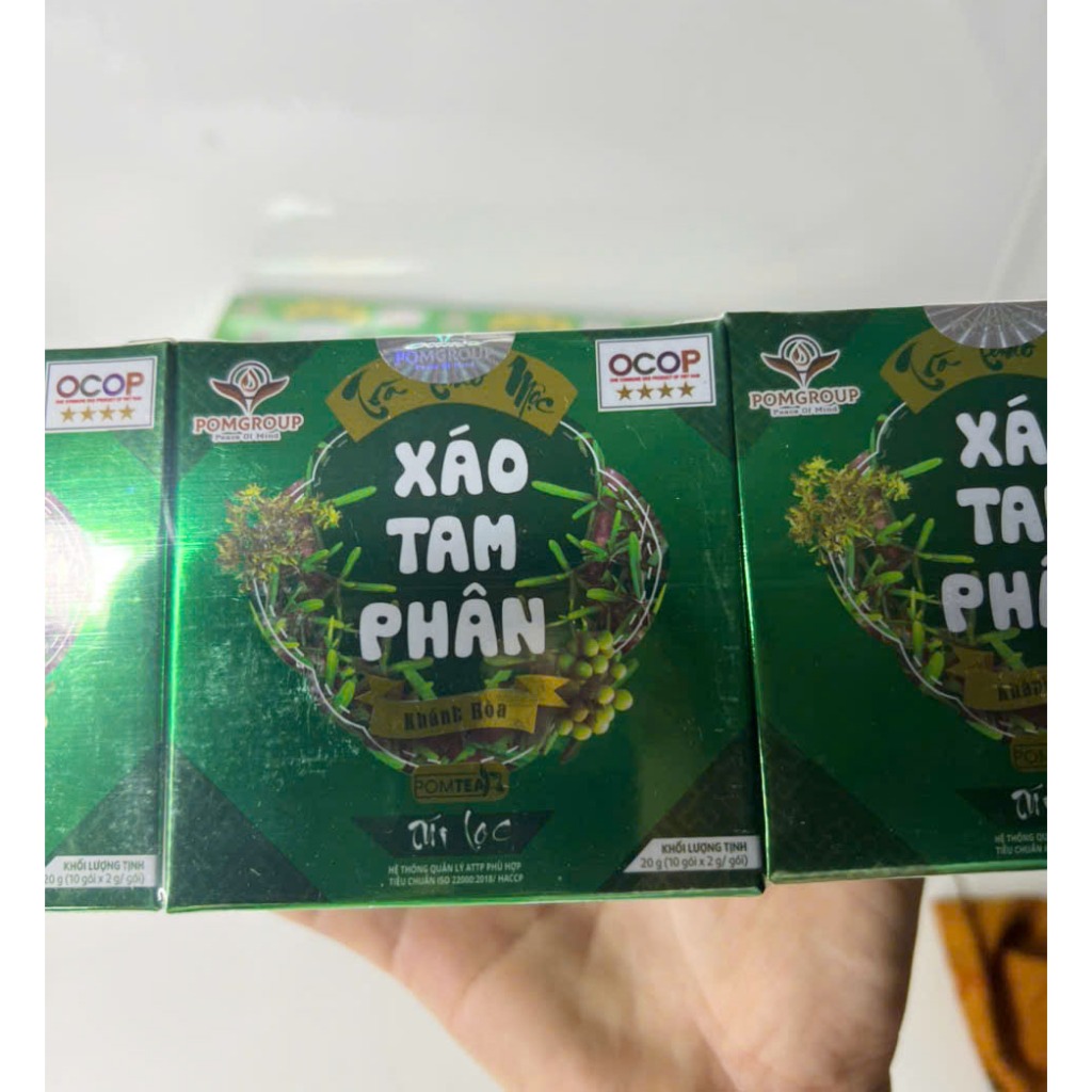 Trà Cây Xáo Tam Phân Túi Lọc Hộp 10 Gói Mỗi Gói 2g - Trà xáo tam phân Khánh Hòa