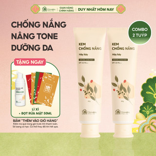  Combo 2 Kem Chống Nắng Nâng Tone Thiên Nhiên Thấm Nhanh Cho Mọi Loại Da Khô Dầu Hây Hây SPF 40 PA ++ Cỏ Mềm 60g 