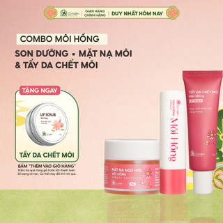  Bộ Chăm Sóc Môi Giảm Thâm Dưỡng Mềm Môi Gồm Son Dưỡng Tẩy Da Chết Mặt Nạ Môi Cỏ Mềm 