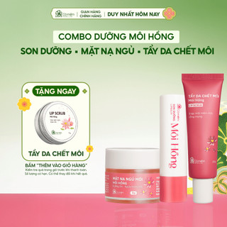  Bộ Chăm Sóc Môi Giảm Thâm Dưỡng Mềm Môi Hồng Căng Mịn Gồm Tẩy Da Chết Son Dưỡng Và Mặt Nạ Ngủ Môi Cỏ Mềm 