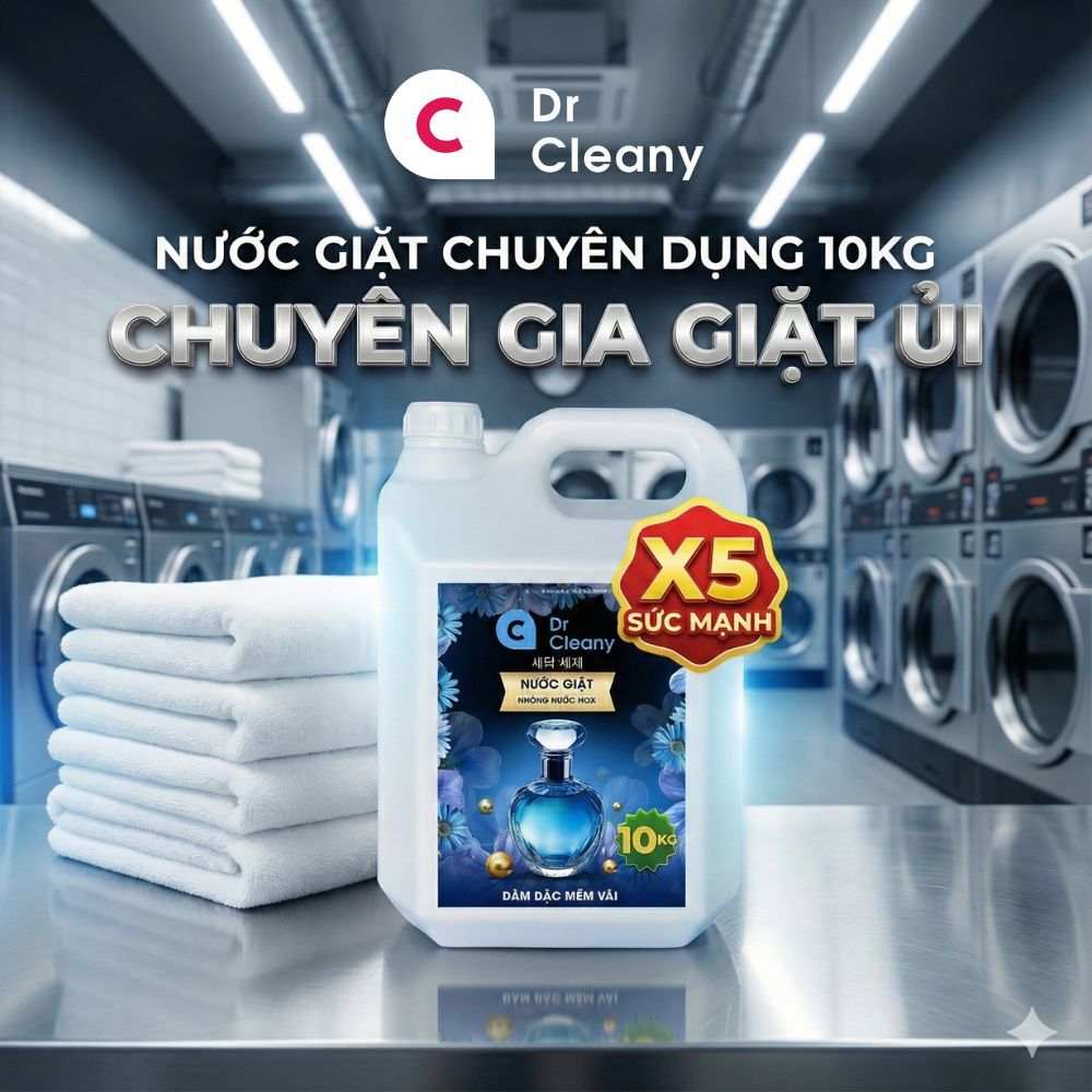 Can 10L Nước Giặt SoonMi Chuyên Dụng Cho Cửa Hàng Giặt Ủi, Giặt Sạch, Hương Thơm Bền Lâu