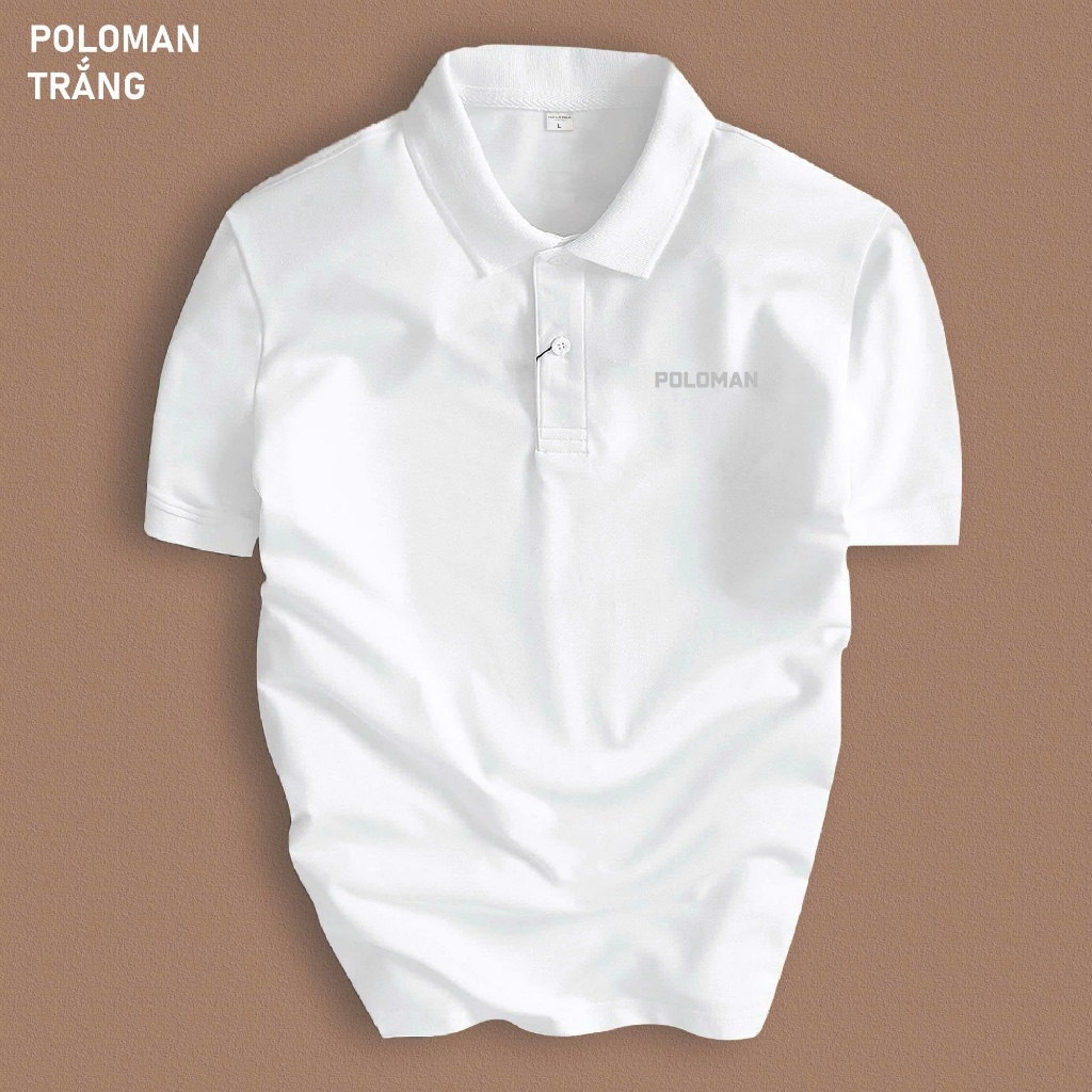 Áo polo nam POLOMAN cổ bẻ BASIC CVC vải cá sấu sang trọng, lịch lãm, thoáng mát - POLOUTFIT