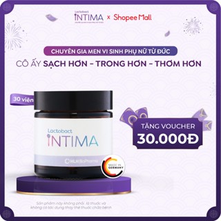  Men vi sinh phụ khoa Lactobact Intima bổ sung lợi khuẩn Cranberry D-Mannose từ Đức 1 hộp 30 viên 