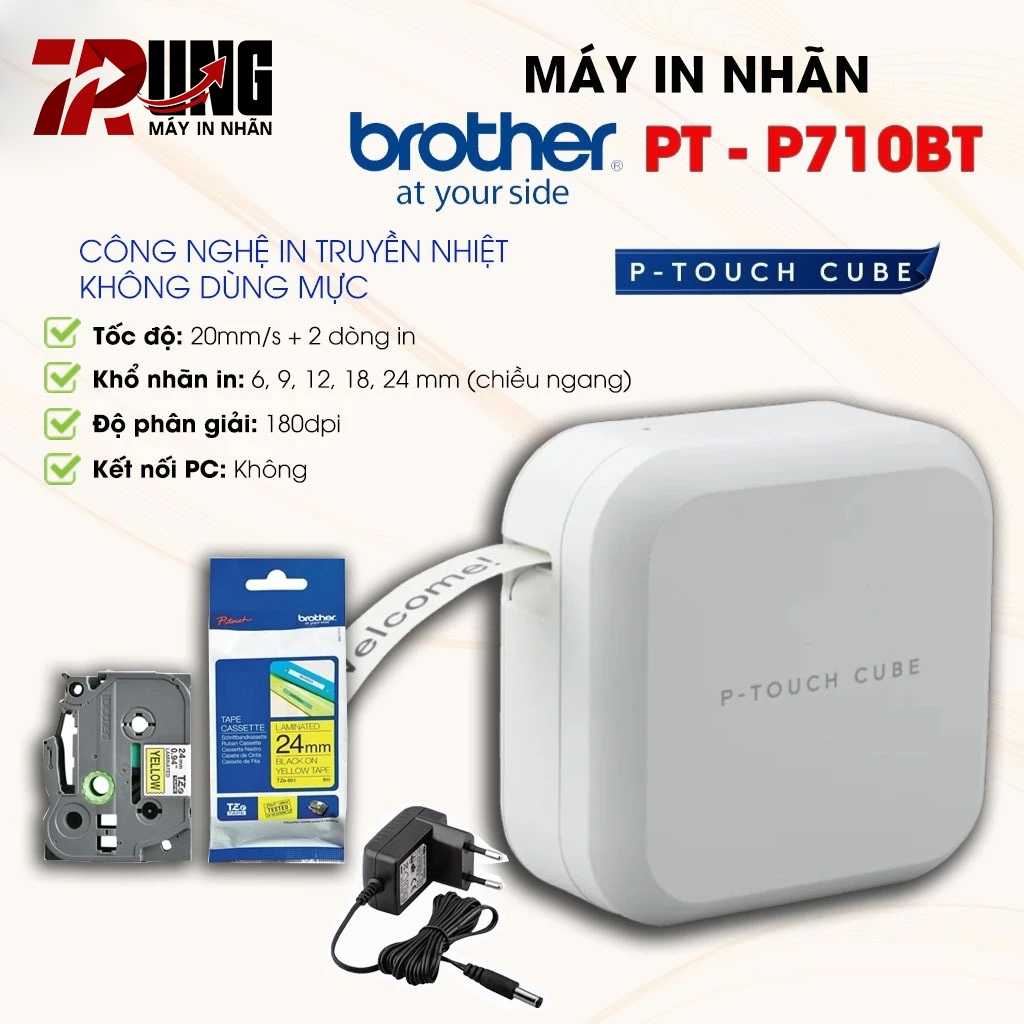 Máy in nhãn Brother Cube PT-P710BT