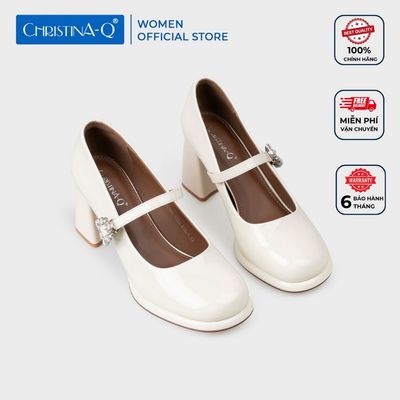 Giày Nữ Cao Gót Bít Mũi Vuông CHRISTINA-Q GBV188I