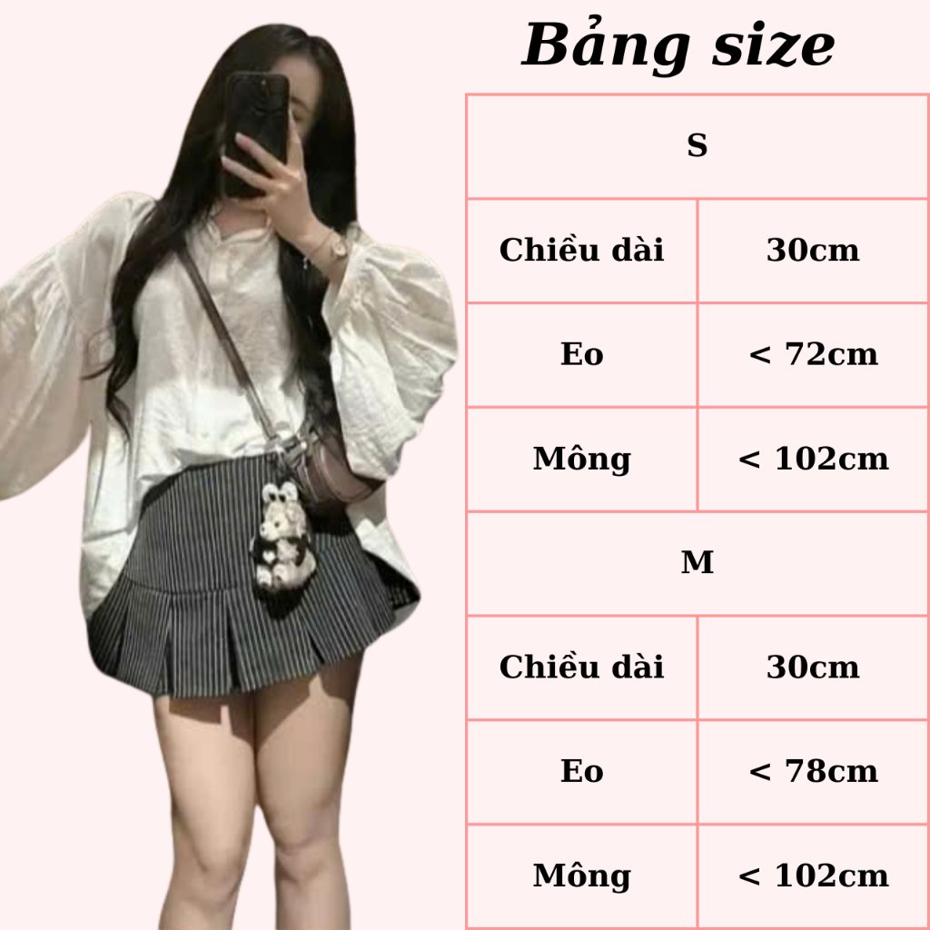 Chân Váy Kẻ Đen Xếp Ly Dáng Ngắn Form Xoè Có Size Siêu Xinh, Labibi | BigBuy360 - bigbuy360.vn