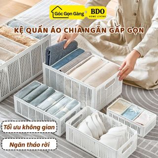  Kệ Đựng Quần Áo Gấp Gọn Chia Ngăn Sắp Xếp Đồ Lót Tất Vớ Để Tủ Quần Áo Hộp Đựng Đồ Đa Năng Phòng Ngủ 
