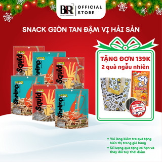 Combo Snack Bánh Que Lotus Friend Râu Mực  Râu Tôm Tươi 50g Ăn Vặt Thái Lan 