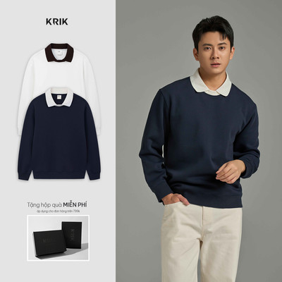 Áo Nỉ Nam KRIK Form Classic Chất Liệu Mềm Mại Thiết Kế Cổ Phối Creative Neckline AN4208