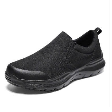 [BIG SIZE 44-50] Giày Xỏ Size Lớn Big Size Slip On Canvas Black Nam Dép Sneaker Ngoại Cỡ 44 45 46 47