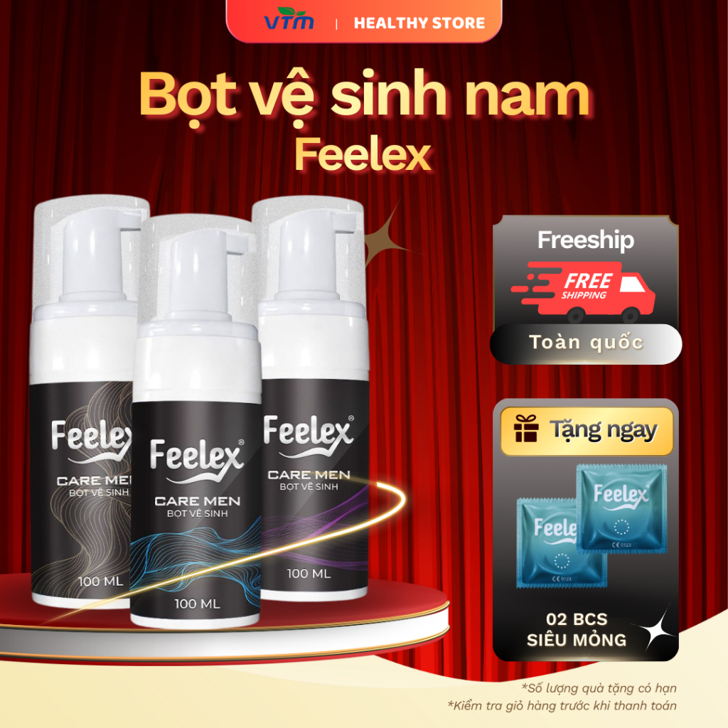 Dung dịch vệ sinh nam Feelex Care Men dạng bọt tuyết 100ml
