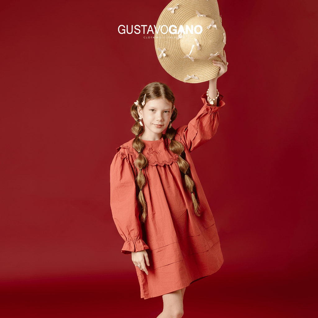 Váy đầm dài tay bé gái Gustavo Gano