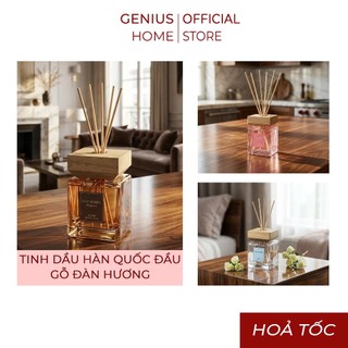  【COMBO 500ML Khuếch Tán Tinh Dầu Thơm Phòng Hương Liệu thiên Nhiên Tặng 6 Que Gỗ Bảo Hành 1 Năm G24.1 